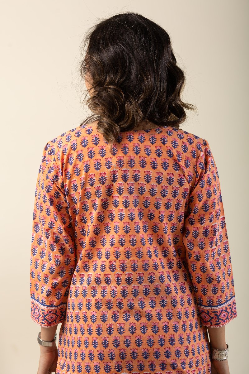 Image for Kusvaa Wkr193 Anisha Cotton Straight Fit Kurta Back