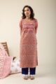 Image for Kusvaa Wkr193 Anisha Cotton Straight Fit Kurta Closeup 2