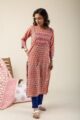 Image for Kusvaa Wkr193 Anisha Cotton Straight Fit Kurta Closeup