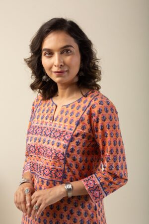 Image for Kusvaa Wkr193 Anisha Cotton Straight Fit Kurta Featured