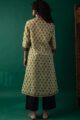 Image for Kusvaa Wkr193 Brithhi Cotton Handblock Print Kurta Side