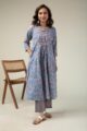 Image for Kusvaa Wkr194 Iravati Cotton Block Print Kurta Side New