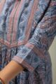 Image for Kusvaa Wkr194 Iravati Cotton Block Print Kurta Sitting New