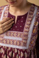 Image for Kusvaa Wkr195 Pravya Cotton Block Print Kurta Closeup Latest
