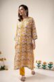 Image for Kusvaa Wkr200 Edha Modal Handblock Print Kurta Pocket New