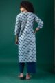 Image for Kusvaa Wkr201 Ekaksha Cotton Handblock Print Kurta Back