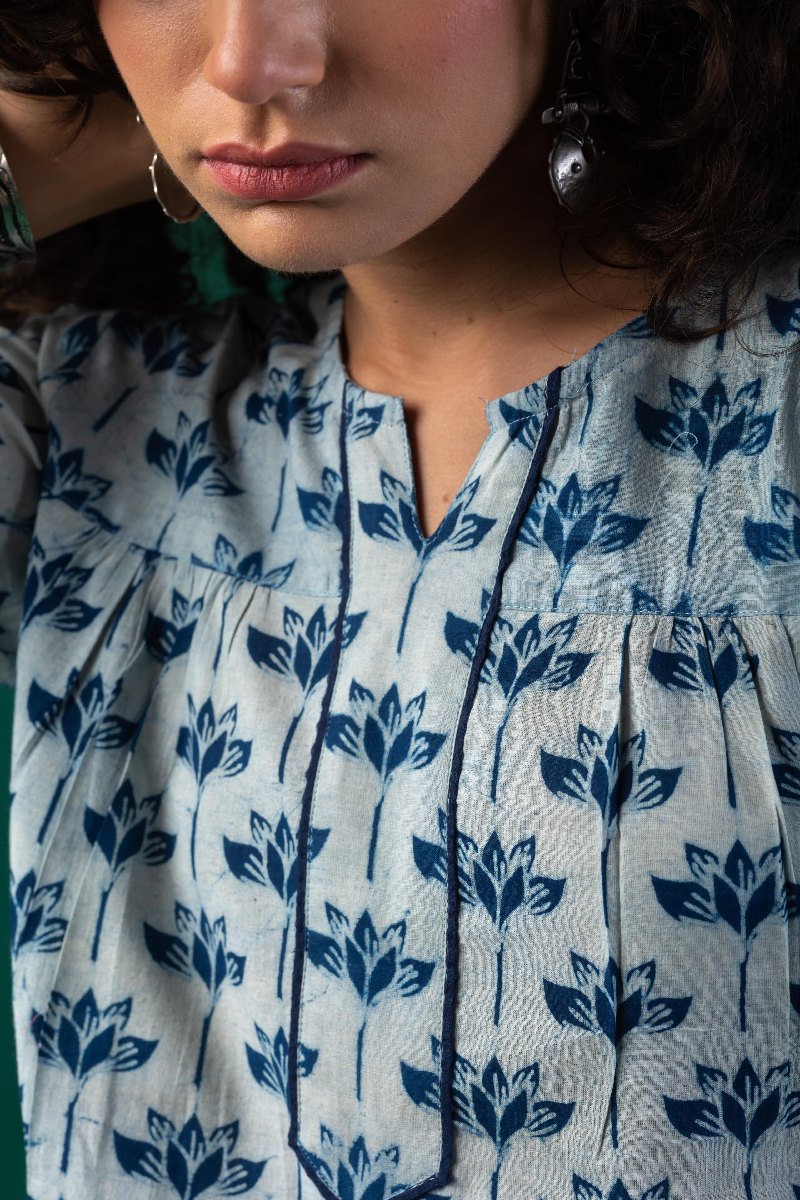 Image for Kusvaa Wkr201 Ekaksha Cotton Handblock Print Kurta Featured