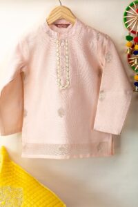 Image for Kusvaa Byw058 Hari Chanderi Boy's Kurta Featured