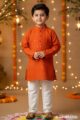 Image for Kusvaa Byw064 Asik Cotton Mulmul Boys Kurta Pant Set Model