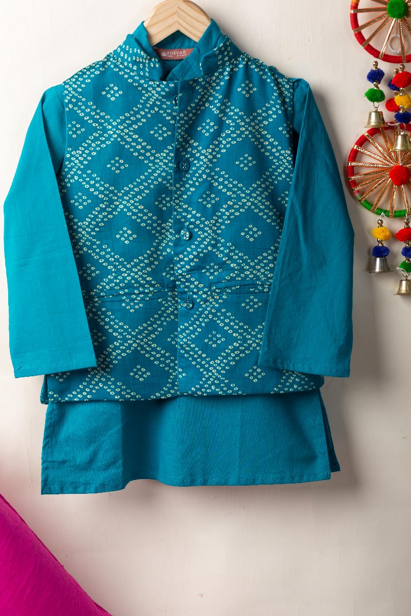 Image for Kusvaa Byw066 Ivaan Cotton Boy's Kurta Jacket Set Featured