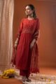 Image for Kusvaa Cood106 Trishira Chanderi Kurta Pant Set Side