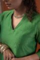 Image for Kusvaa Cood107 Ayanka Chanderi Kurta Pant Set Closeup