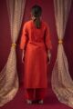 Image for Kusvaa Cood109 Svaksi Chanderi Cotton Kurta Pant Set Back