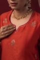 Image for Kusvaa Cood109 Svaksi Chanderi Cotton Kurta Pant Set Closeup