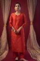 Image for Kusvaa Cood109 Svaksi Chanderi Cotton Kurta Pant Set Side