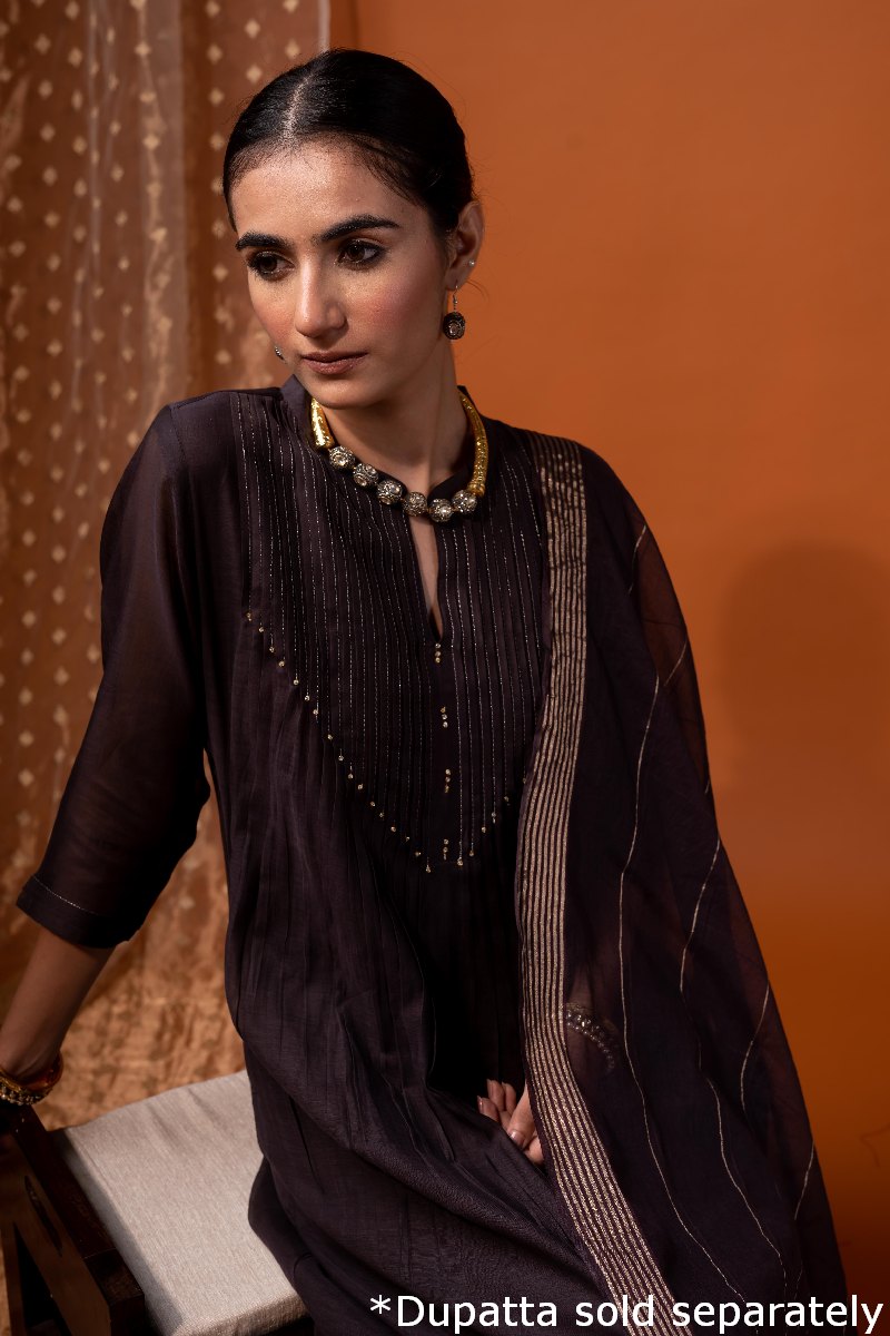 Image for Kusvaa Cood110 Nitya Chanderi Kurta Pant Set Featured