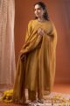 Image for Kusvaa Cood112 Shraya Chanderi Kurta Pant Set Neck