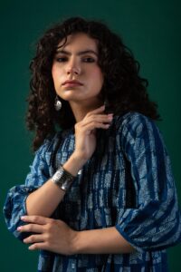 Image for Kusvaa Dr070 Araya Handblock Cotton A Line Dress Featured