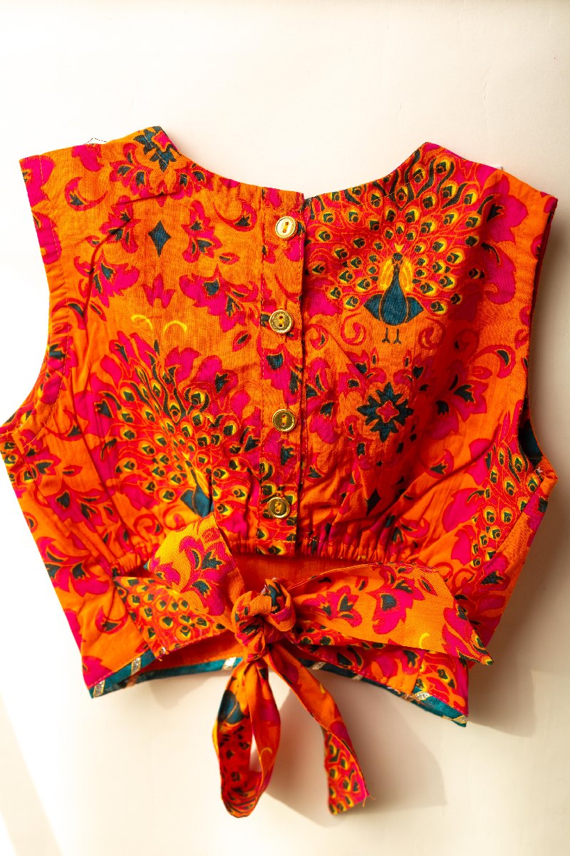 Image for Kusvaa Grw096 Inneisha Cotton Girls Skirt Top And Dupatta Set Sitting