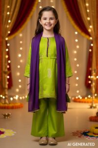 Image for Kusvaa Grw097 Sriui Silk Girls Complete Suit Sets Model