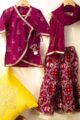 Image for Kusvaa Grw098 Tashya Cotton Girls Kurta Sharara Dupatta Set Featured
