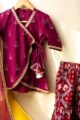 Image for Kusvaa Grw098 Tashya Cotton Girls Kurta Sharara Dupatta Set Sleeves