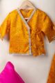 Image for Kusvaa Grw099 Kanvi Cotton Girls Top Lehenga Dupatta Set Closeup