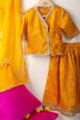 Image for Kusvaa Grw099 Kanvi Cotton Girls Top Lehenga Dupatta Set Pocket