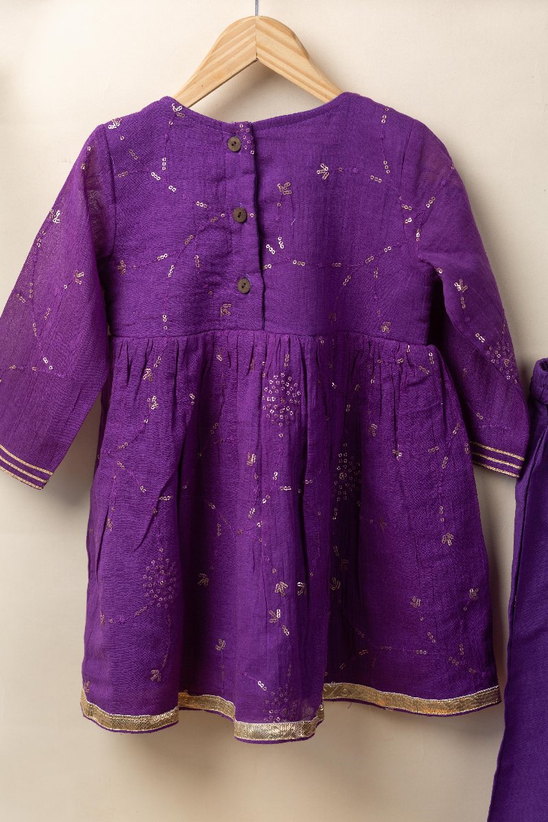 Image for Kusvaa Grw100 Shritika Cotton Mulmul Girls Complete Suit Set Sleeves