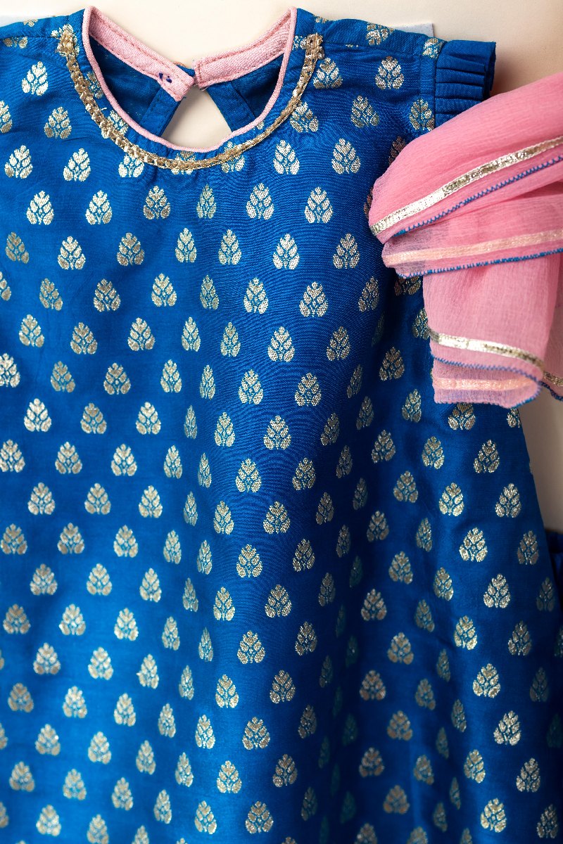Image for Kusvaa Grw102 Anikya Brocade Silk Sharara Set Sitting