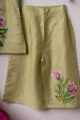 Image for Kusvaa Grw104 Shanui Chanderi Girls Kurta Pant Set Closeup