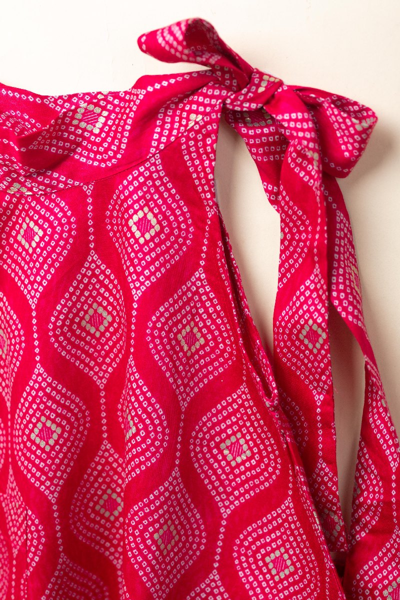 Image for Kusvaa Grw105 Shivayana Cotton Girls Kurta Pant Dupatta Set Back
