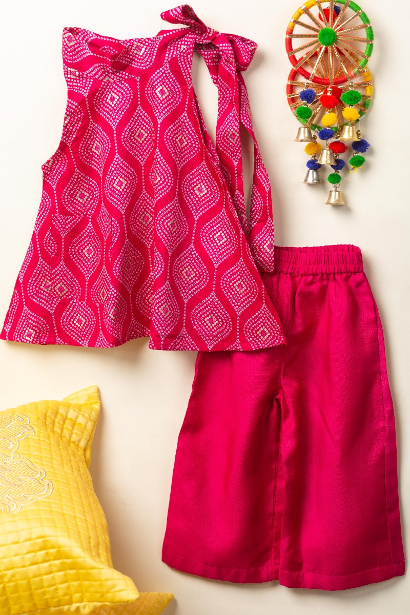 Image for Kusvaa Grw105 Shivayana Cotton Girls Kurta Pant Dupatta Set Front