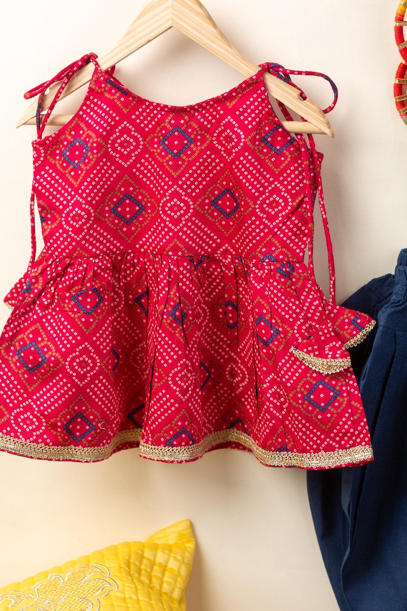 Image for Kusvaa Grw106 Diva Cotton Girls Kurta Pant Dupatta Set Front
