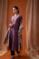 Image for Kusvaa Kds020 Tridha Chanderi Kurta With Dupatta Set Side