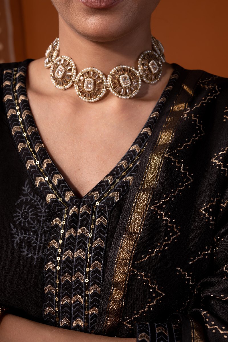 Image for Kusvaa Kds021 Siyanshi Kurta With Dupatta Set Closeup