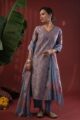 Image for Kusvaa Kds022 Shriva Chanderi Kurta With Dupatta Set Front