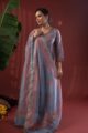 Image for Kusvaa Kds022 Shriva Chanderi Kurta With Dupatta Set Sleeves