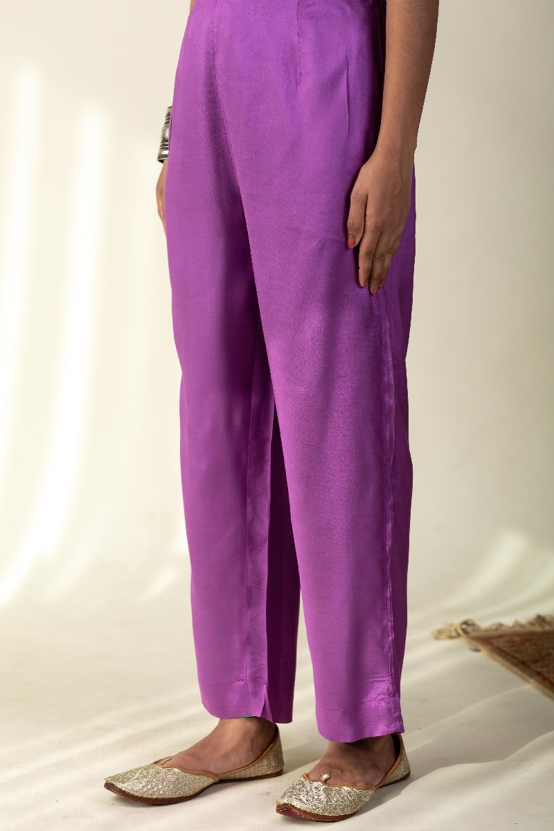 Image for Kusvaa Pnt012 Mukta Muslin Pant Purple Front