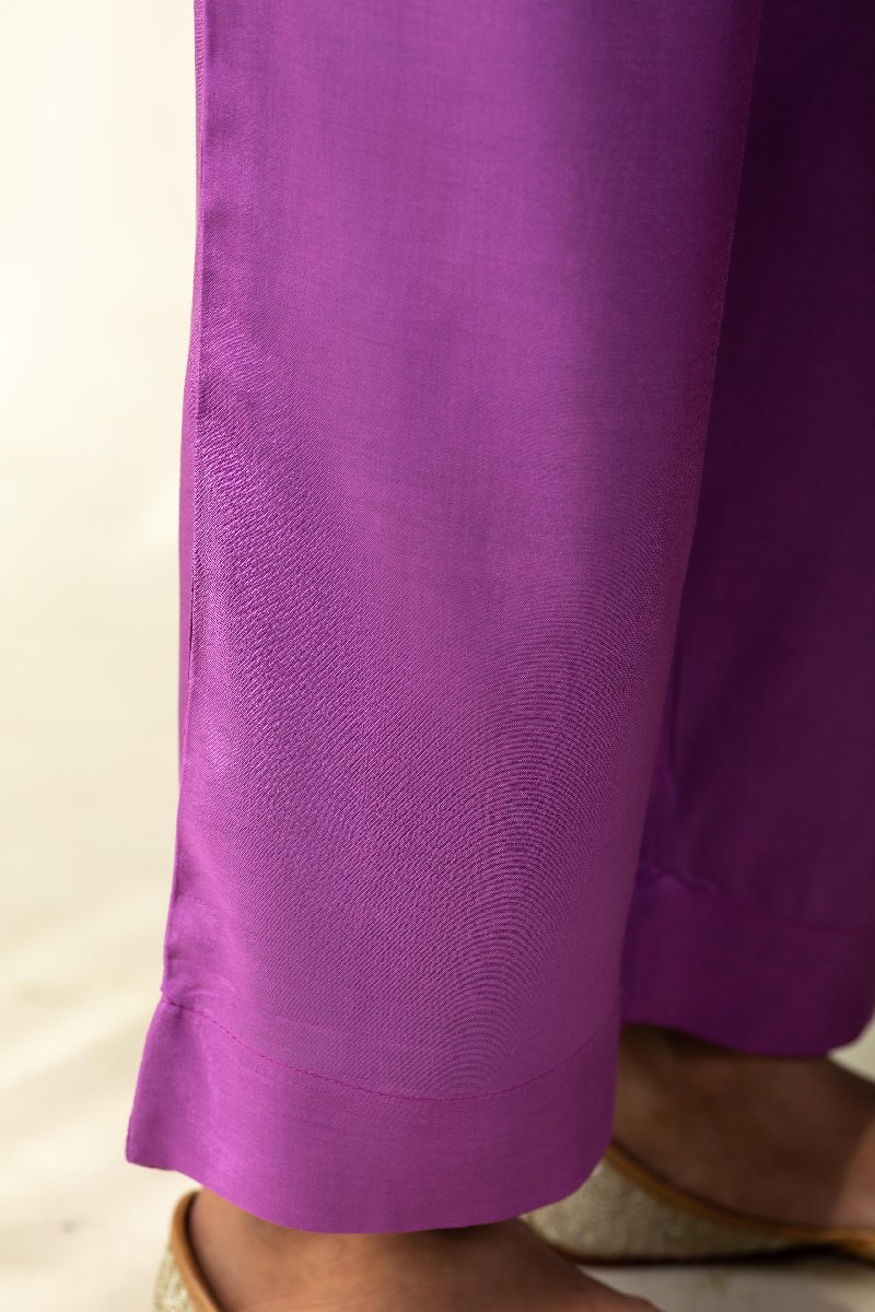 Image for Kusvaa Pnt012 Mukta Muslin Pant Purple Side