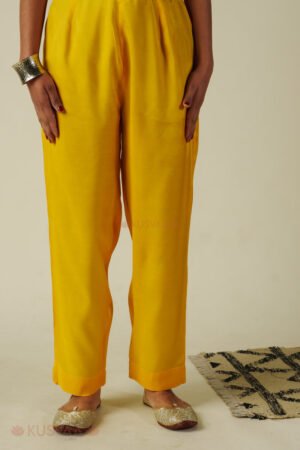 Image for Kusvaa Pnt012 Mukta Muslin Pant Yellow Featured