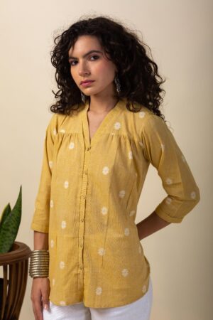 Image for Kusvaa Shk057 Sanal Handloom Cotton Short Kurti Featured