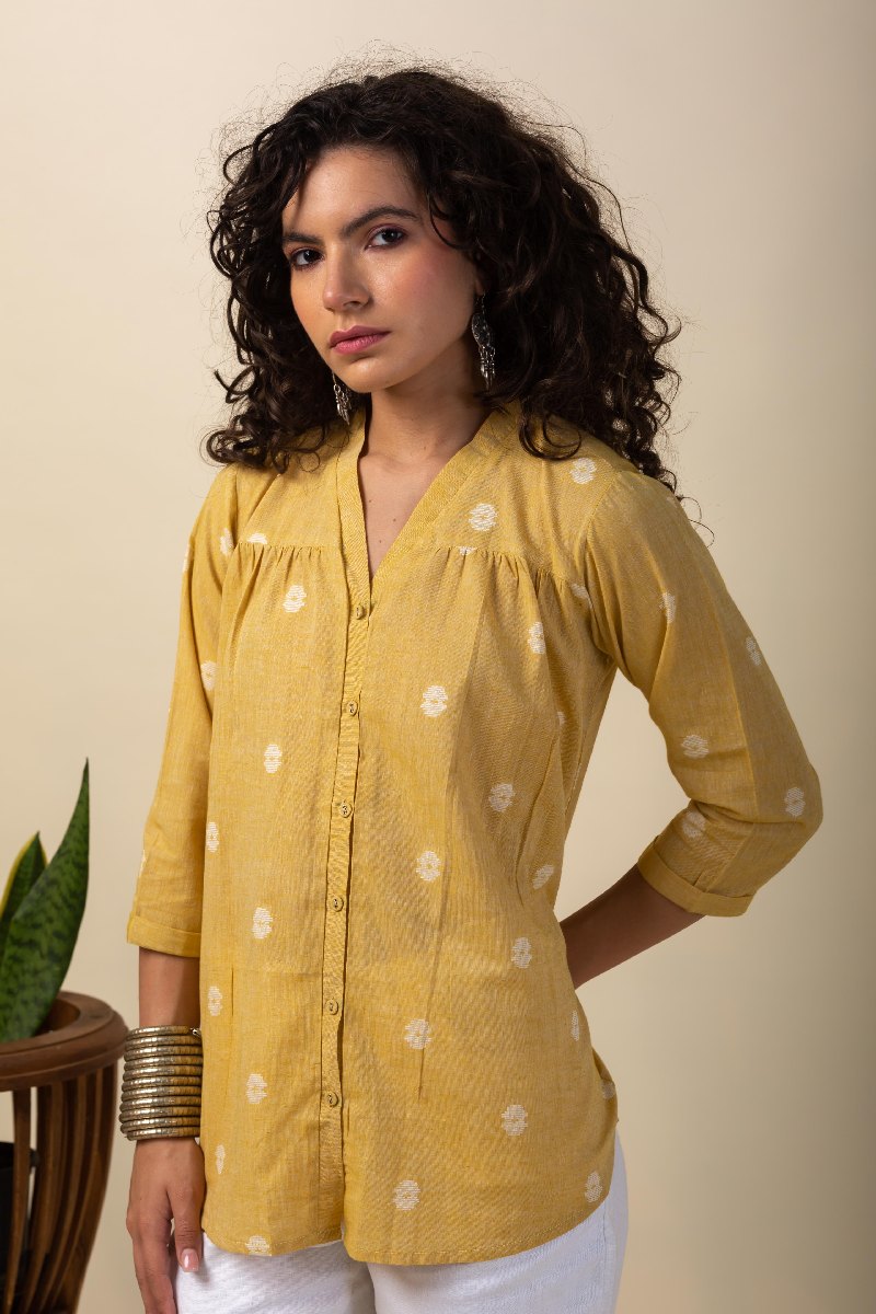 Image for Kusvaa Shk057 Sanal Handloom Cotton Short Kurti Featured