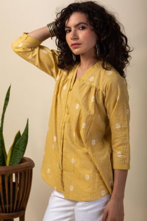 Image for Kusvaa Shk057 Sanal Handloom Cotton Short Kurti Front