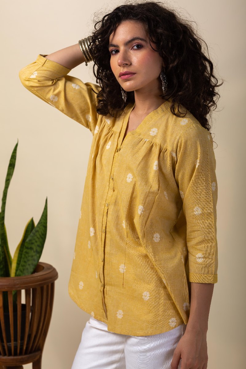 Image for Kusvaa Shk057 Sanal Handloom Cotton Short Kurti Front