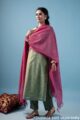 Image for Kusvaa Wkr212 Aarna Chanderi Jamdaai Kurta Neck