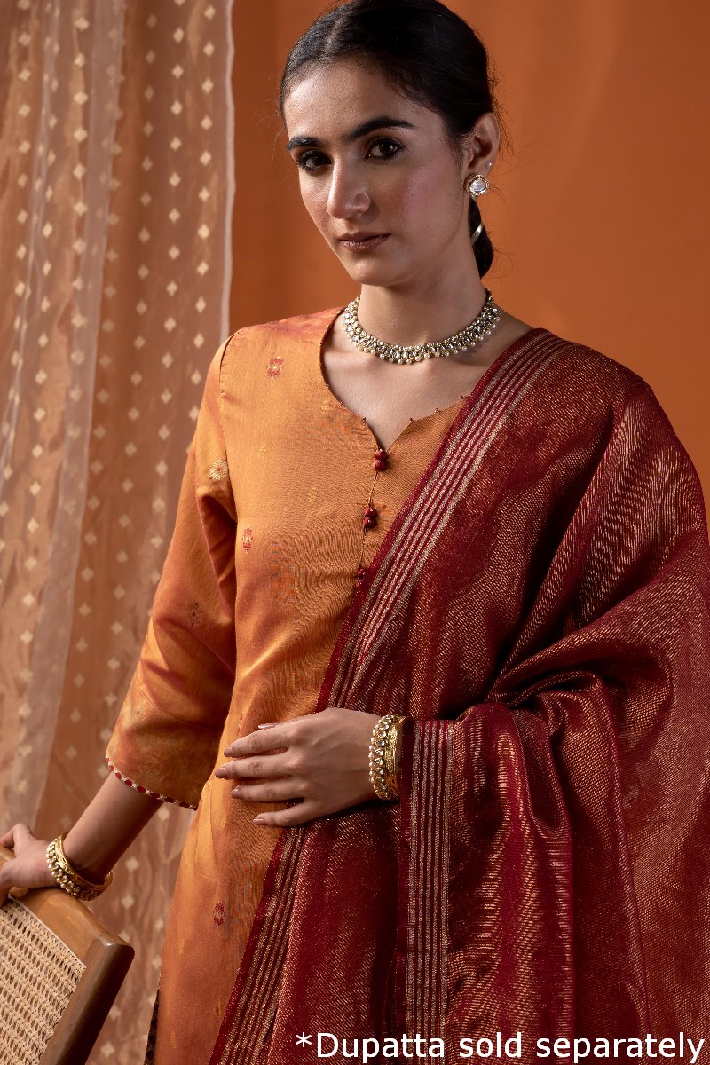 Image for Kusvaa Wkr213 Akshata Chanderi Jamdani Kurta Featured