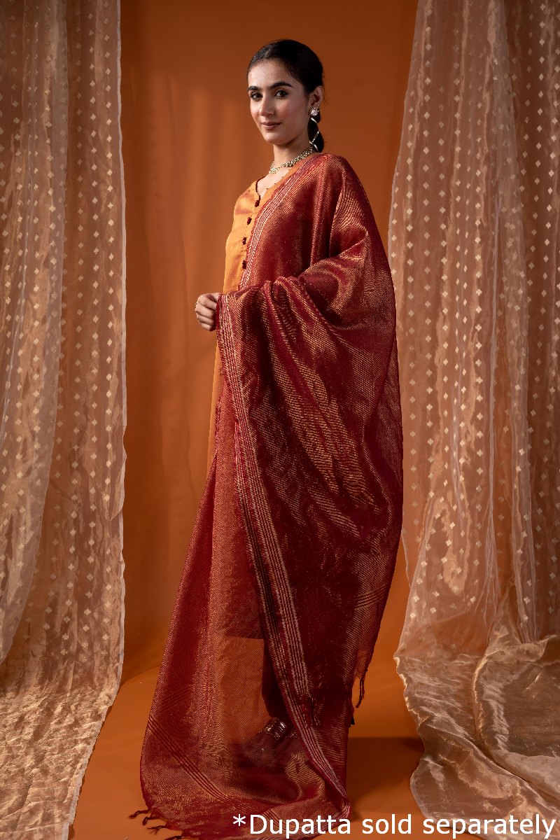 Image for Kusvaa Wkr213 Akshata Chanderi Jamdani Kurta Pocket