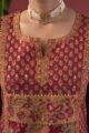 Image for Kusvaa Wkr215 Ahani Cotton Handblock Print Kurta Closeup