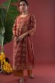 Image for Kusvaa Wkr215 Ahani Cotton Handblock Print Kurta Pocket